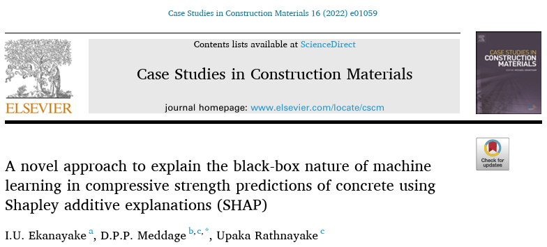 Image for A novel approach to explain the black-box nature of machine learning in compressive strength predictions of concrete using Shapley additive explanations (SHAP)
